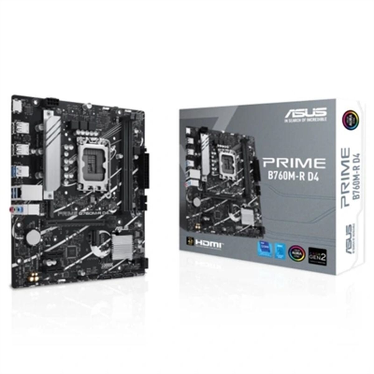 Emolevy Asus B760M-R D4 LGA 1700 Intel B760